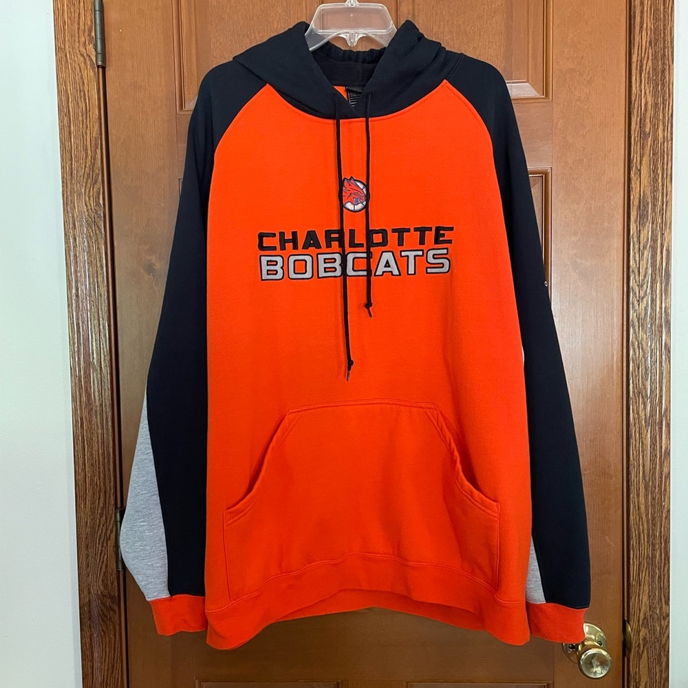 Adidas Orange and Black Charlotte Bobcats Hoodie